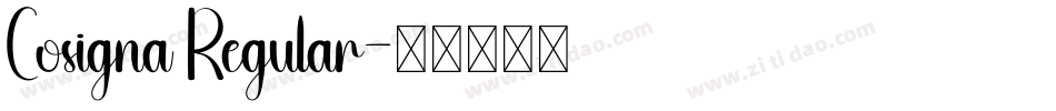 Cosigna Regular字体转换